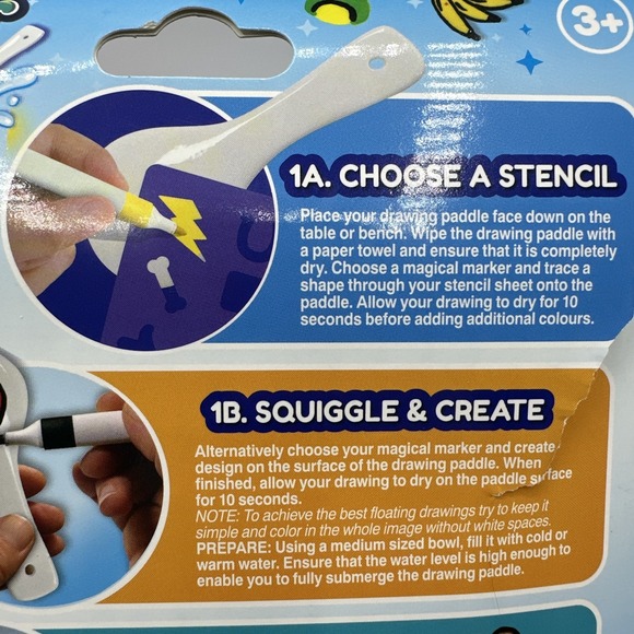 Hydro Dip Character Art  10 Water Markers & Drawing Paddle. - Picture 5 of 12